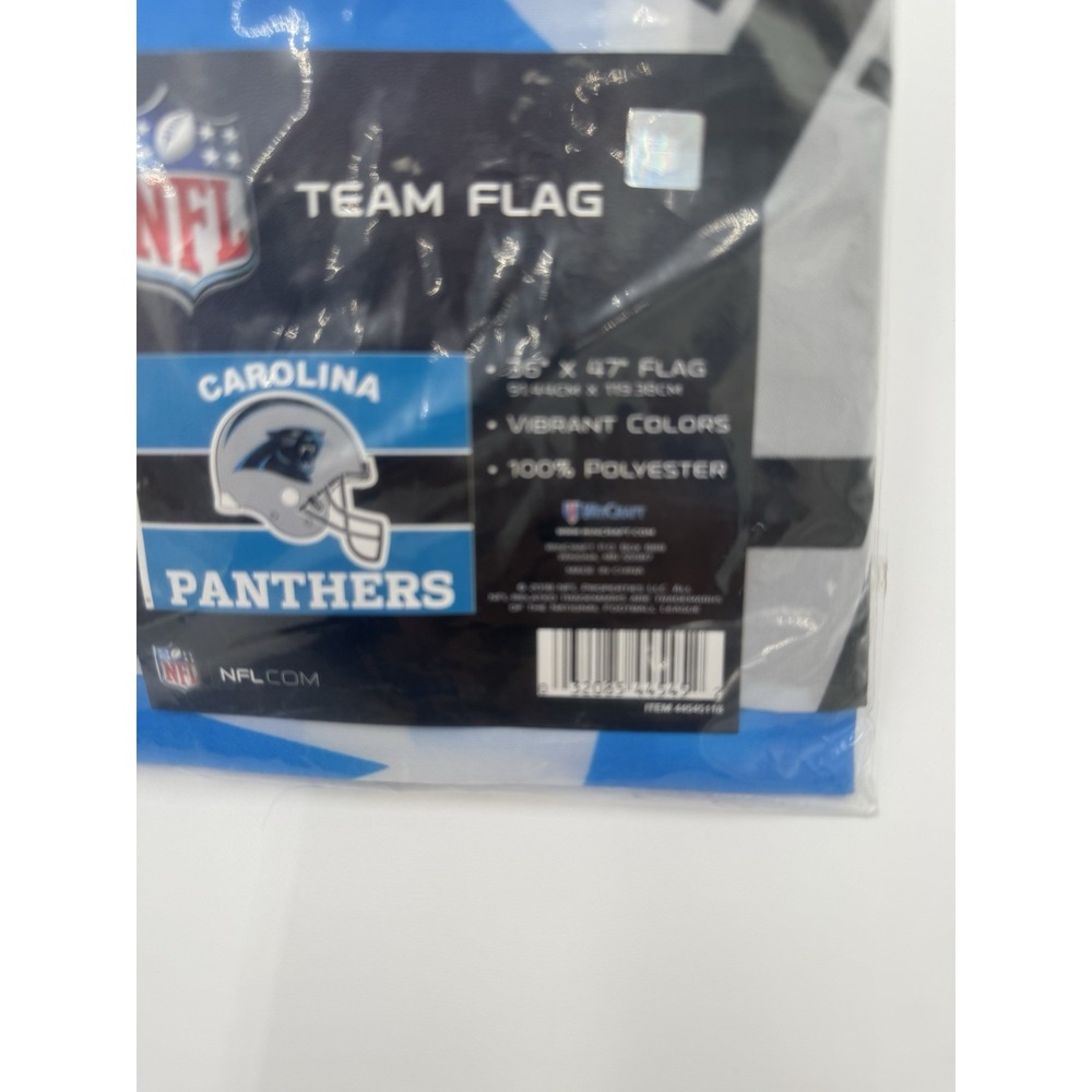 Carolina Panthers NFL Team Flag Wincraft 36x47 Polyester Blue Black 44545118 NEW